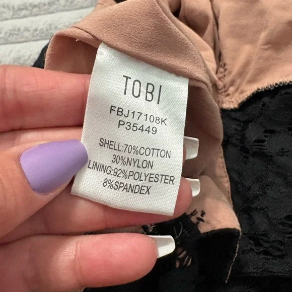 Tobi Black Lace Halter Romper - Picture 8 of 8